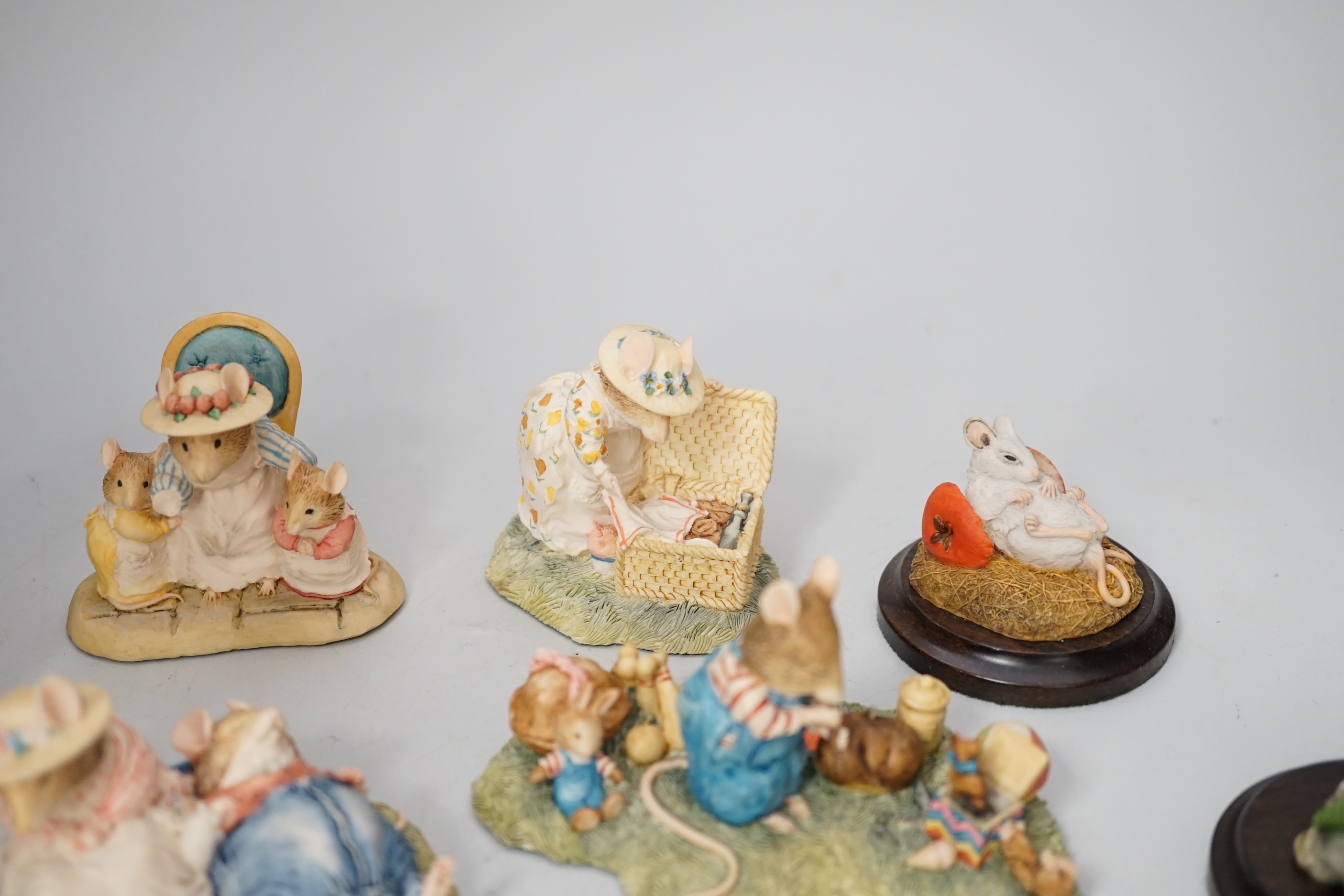 A collection of Border Fine Arts “Brambly Hedge” figurines
